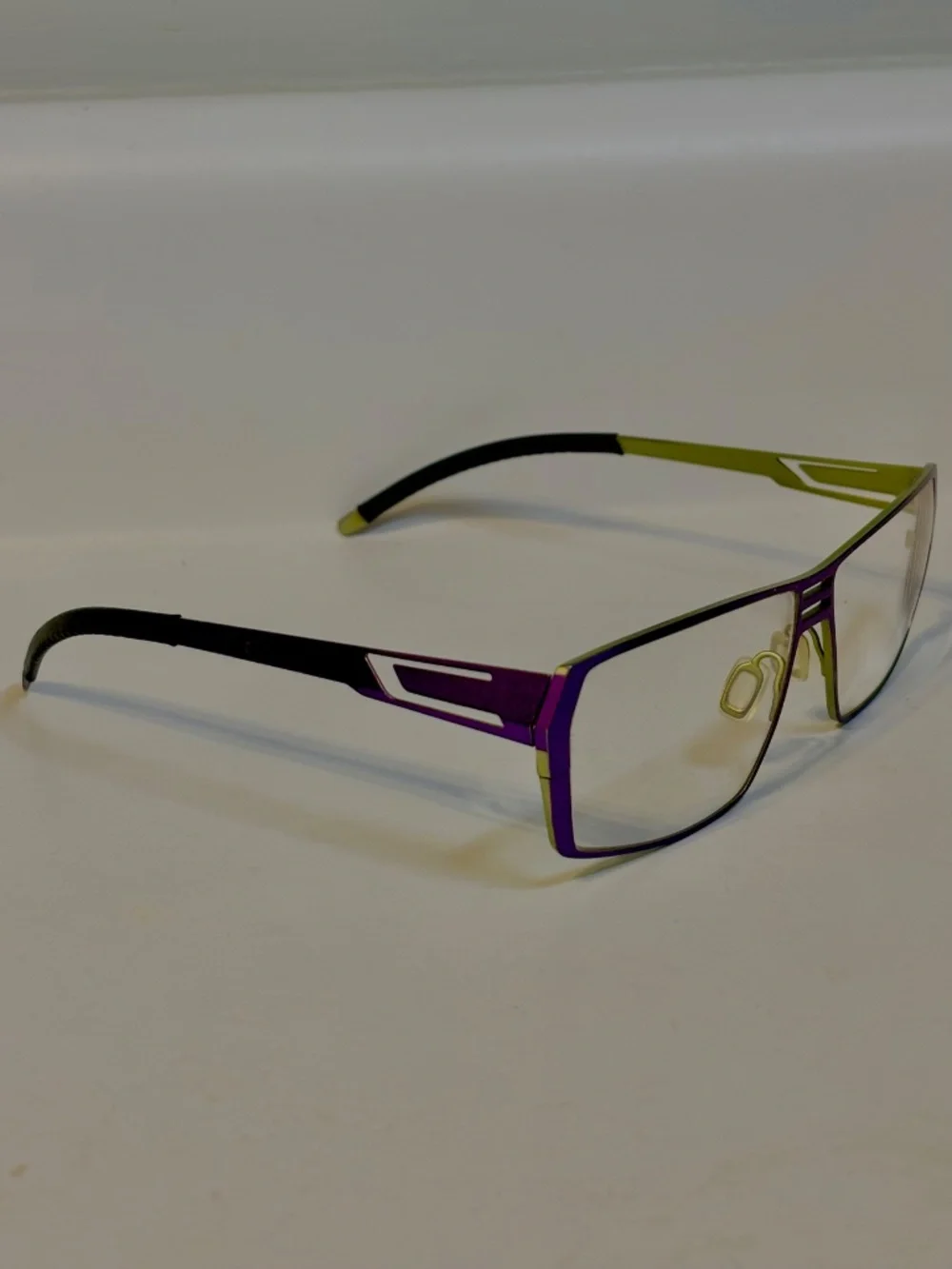Orgreen Wolf 167 Titanium Womens Glasses Frames Purple & Green Handmade in Japan